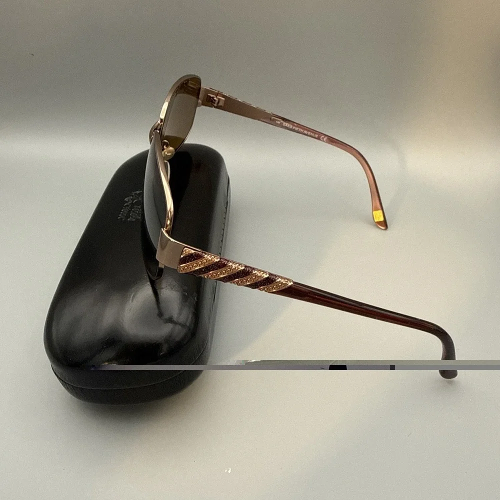 Saks Fifth Avenue Vintage Authentic Aviator Sunglass Frames 59S: & Case-0DY6